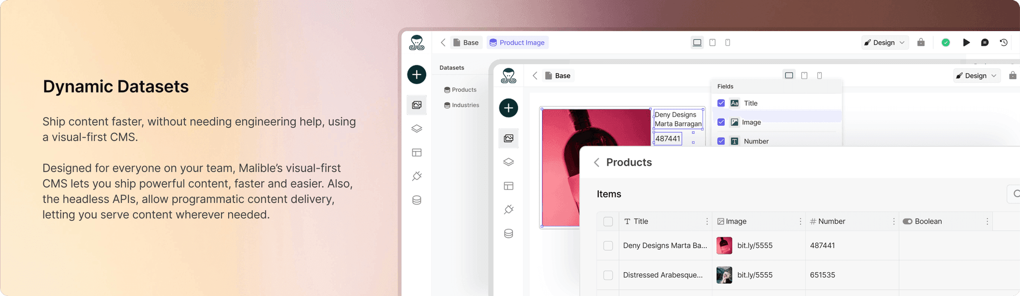 Content editing and preview in Malible